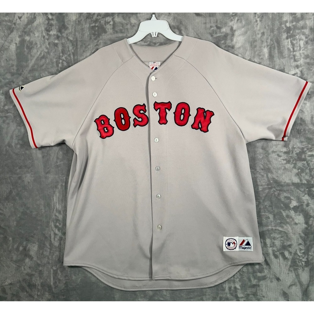 Vintage Majestic Curt Schilling Boston Red Sox Jersey Mens 2X Gray 38 Away USA